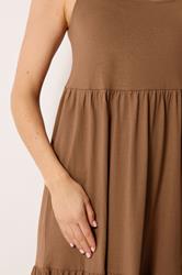 LTS Tall Women's Mocha Brown Tiered Cotton Maxi Dress | Long Tall Sally  5