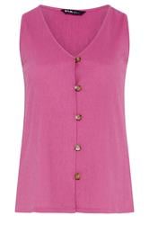 YOURS Curve Pink Textured Waistcoat