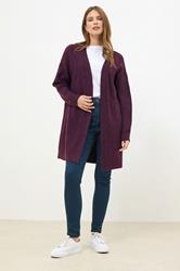 M&Co Berry Purple Cable Knit Cardigan | M&Co 1