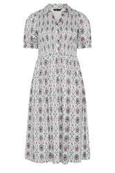 YOURS Curve Ivory White Floral Midi Dress