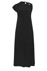 YOURS LONDON Curve Black Metal Buckle Detail Maxi Dress