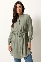 M&Co Khaki Green Tunic Shirt Dress | M&Co 3