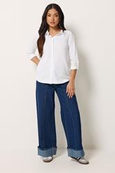 PixieGirl Petite Women's White Button Cotton Shirt | PixieGirl 1