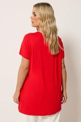 YOURS Plus Size Red 'L'Amour 72' T-shirt | Yours Clothing 2