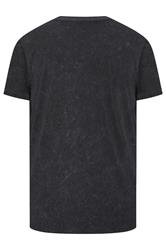 BadRhino Big & Tall Black 'Motley Crue' Acid Wash T-Shirt | BadRhino 6