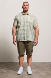 BadRhino Big & Tall Green Textured Check Print Shirt | BadRhino 2
