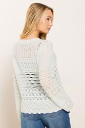 M&Co White Crochet Button Through Cardigan | M&Co 2
