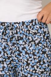 M&Co Petite Blue Floral Print Wide Leg Culottes | M&Co 4