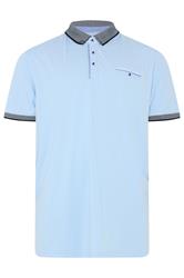 BadRhino Big & Tall polo azul de cambray con bolsillo