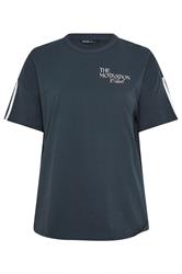 YOURS ACTIVE Plus Size Navy Blue 'The Motivation Club' T-Shirt | Yours Clothing 7