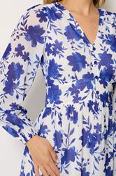 LTS Tall Women's Blue & White Floral Maxi Dress | Long Tall Sally 4