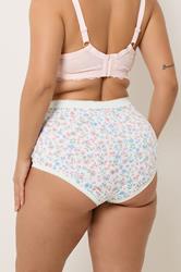 YOURSET 5 PACK Plus Size Pink Floral Print Full Briefs | Yours Clothing 4