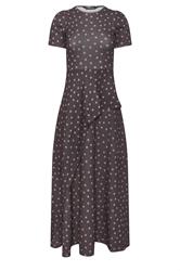 PixieGirl Petite Chocolate Brown Polka Dot Maxi Dress
