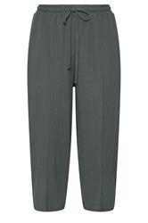 YOURS Plus Size Grey Crinkle Barrel Trousers | Yours Clothing 1