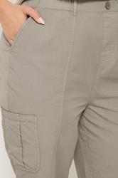 YOURS Plus Size Brown Cropped Cargo Trousers | Yours Clothing 4