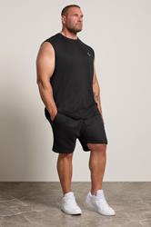 IronRhino Big & Tall Black 'Rest Day' Vest & Short Set | BadRhino 3