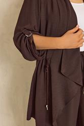 EVANS Plus Size Jacket & Trouser Chocolate Brown Set | Evans 4