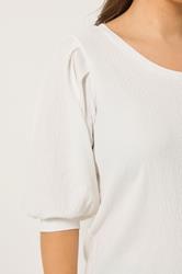 YOURS Plus Size White Puff Sleeve Top | Yours Clothing 4
