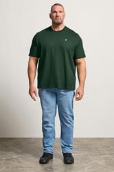 LYLE & SCOTT Big & Tall Dark Green Core T-Shirt | BadRhino 1