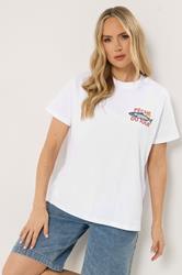LTS Tall Women's White Sardine Graphic Cotton Oversized T-Shirt | Long Tall Sally 3