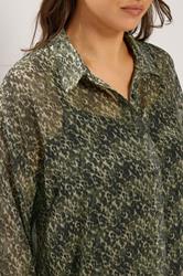 YOURS Plus Size Green Animal Print Shirt | Yours Clothing 4