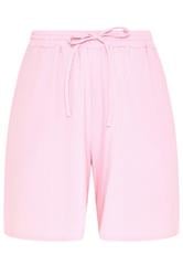 YOURS Plus Size Pink Crinkle Jersey Shorts | Yours Clothing 5
