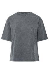 LIMITED COLLECTION Curve Grey Acid Wash Seam Detail Top
