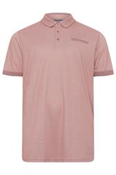 BadRhino Big & Tall Red Textured Polo Shirt