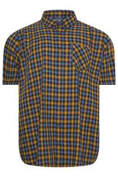BEN SHERMAN Big & Tall goudgeel geruit overhemd