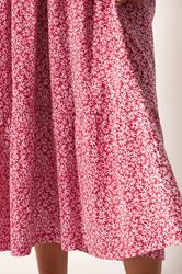 M&Co Red Floral Print Cotton Tiered Maxi Dress | M&Co 5