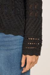 M&Co Black Crochet Button Through Cardigan | M&Co 4