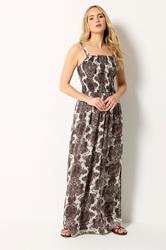 LTS Tall Women's Chocolate Brown Paisley Maxi Dress | Long Tall Sally 3