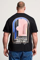 JACK & JONES Big & Tall Black Island Graphic T-Shirt | BadRhino 2