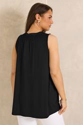 EVANS Plus Size Black Sleeveless Stretch Top | Evans 2