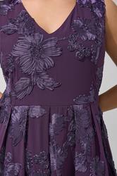 YOURS LONDON Plus Size Purple Flower Applique Mini Dress | Yours Clothing 4