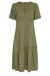 LIMITED COLLECTION Plus Size Khaki Green Deep V-Neck Maxi Dress | Yours Clothing 5