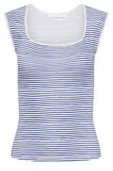 PixieGirl Petite 2 PACK Women's White & Blue Stripe Cotton Vest Top | PixieGirl 7