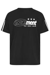 YOURS ACTIVE Plus Size Black 'Movement' T-Shirt | Yours Clothing 8