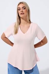 LIMITED COLLECTION Plus Size Pink Corset Top | Yours Clothing 3