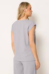 LTS Tall Women's Light Grey Textured Top | Long Tall Sally 2