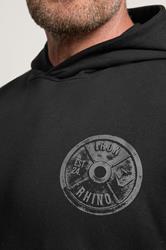 IronRhino Big & Tall Black Weightplate Hoodie | BadRhino 5