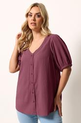 YOURS Plus Size Dusky Pink Textured Blouse | Yours Clothing 3