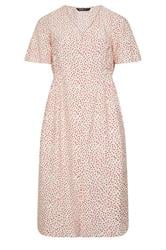 YOURS Curve Ivory White Floral Tea Dress