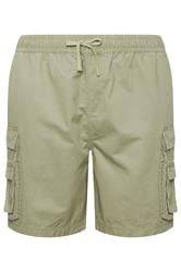 BadRhino Big & Tall Light Green Acid Washed Cargo Shorts