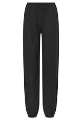 LTS Tall Black Textured Cotton Balloon Trousers