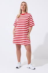 LIMITED COLLECTION Plus Size Red Stripe Dress | Yours Clothing 3