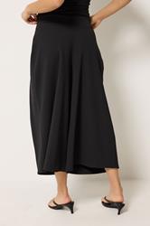 PixieGirl Petite Women's Black Pleated Cropped Wide Leg Trousers | PixieGirl 2