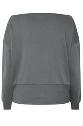 LIMITED COLLECTION Plus Size Grey Wide Neckline Sweatshirt | Yours Clothing 2