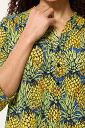 M&Co Navy Pineapple Half Placket Shirt 4
