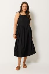 YOURS Plus Size Black Strappy Dress | Yours Clothing 1
